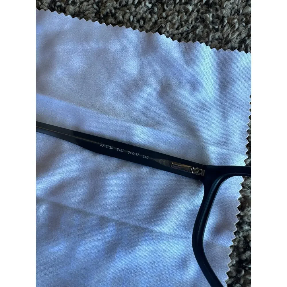 Armani Exchange Eyeglass Frames AX3029 Matte Black Rectangular 54-17-140